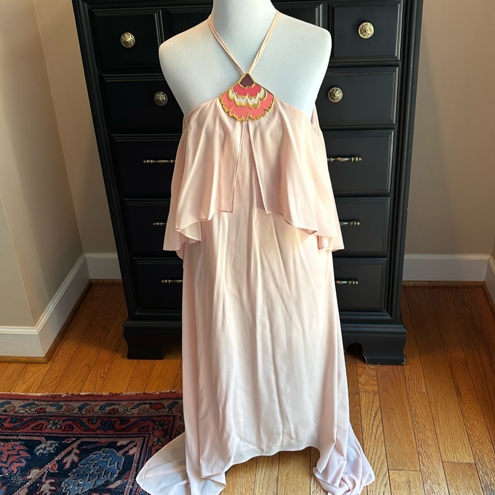 TRINA TURK Silk Botanical Dress Size 2 - Picture 3 of 10